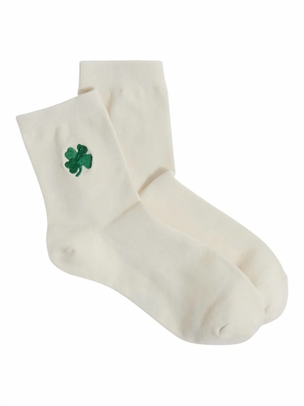 NWT! Lot of (2) J. Crew Lucky 4-Leaf Clover Socks. One Size.